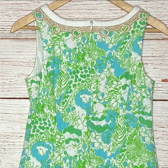 Lilly Pulitzer Janice Shift Dress in Limeade It’s a Zoo Sz 00 - Picture 10 of 14